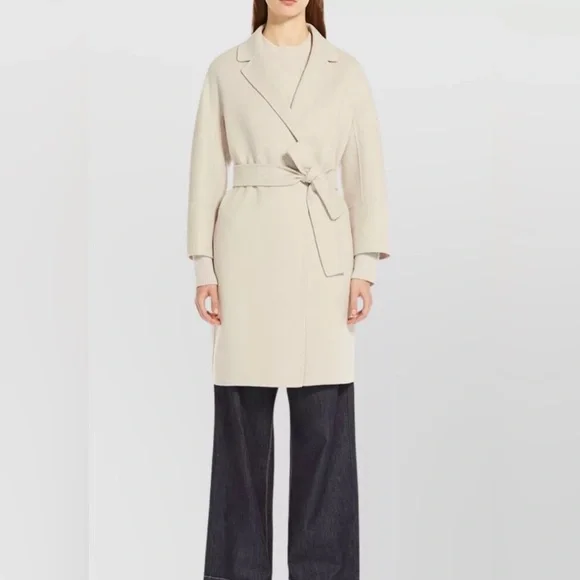 SOLD NWT ‘S Max Mara ‘Arona’ Double Faced Short Wool Coat with Belt Fall/Winter - Picture 5 of 17